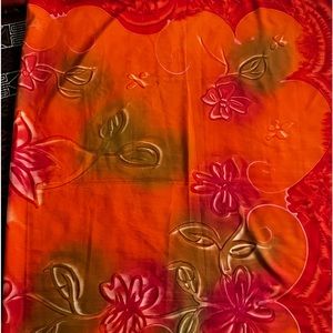 NEW Vtg SURFACE sarong, swim & beach cover up; shawl, floral design 71”x84